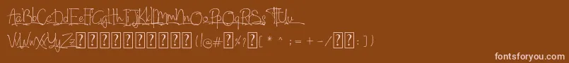 North City Font – Pink Fonts on Brown Background