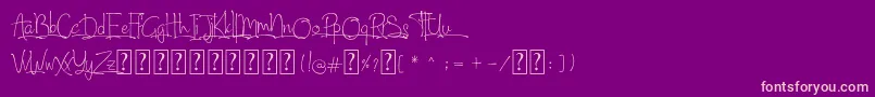 North City-Schriftart – Rosa Schriften auf violettem Hintergrund