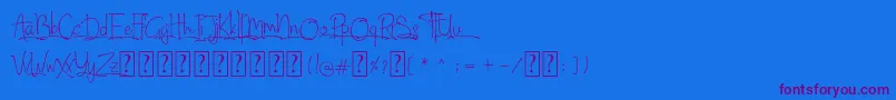 North City Font – Purple Fonts on Blue Background