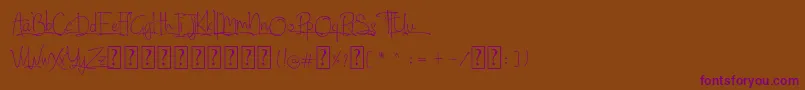 North City Font – Purple Fonts on Brown Background