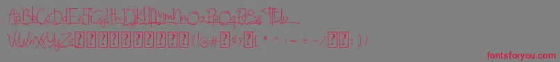 North City Font – Red Fonts on Gray Background