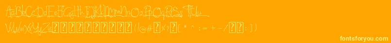 フォントNorth City – オレンジの背景に黄色の文字