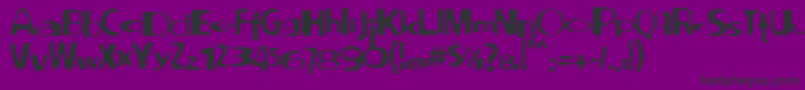 North point Font – Black Fonts on Purple Background