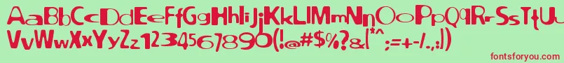 North point Font – Red Fonts on Green Background