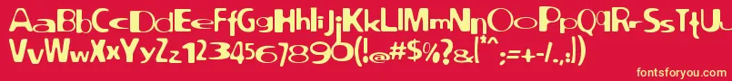 North point Font – Yellow Fonts on Red Background