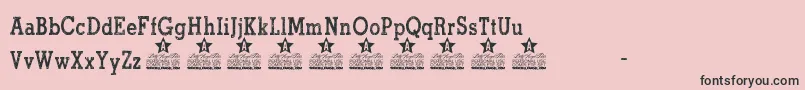 North Shore Personal Use-fontti – mustat fontit vaaleanpunaisella taustalla