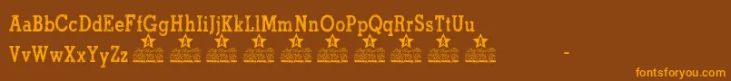 North Shore Personal Use Font – Orange Fonts on Brown Background