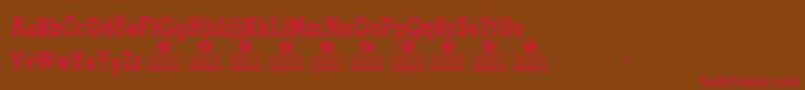 North Shore Personal Use Font – Red Fonts on Brown Background