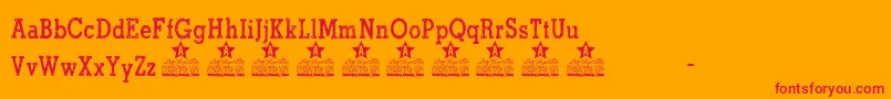 North Shore Personal Use Font – Red Fonts on Orange Background