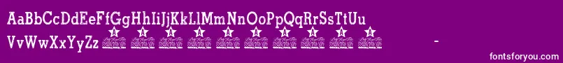 North Shore Personal Use Font – White Fonts on Purple Background
