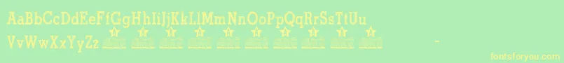 North Shore Personal Use Font – Yellow Fonts on Green Background