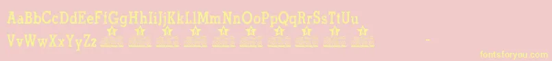 North Shore Personal Use Font – Yellow Fonts on Pink Background