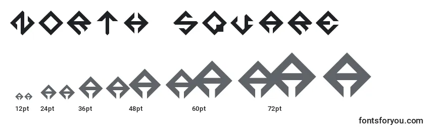 North Square Font Sizes