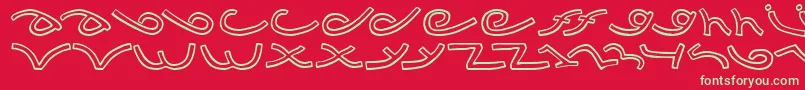 Musicdbz-fontti – vihreät fontit punaisella taustalla