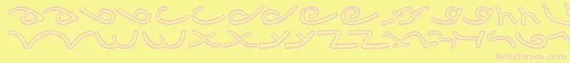 Musicdbz Font – Pink Fonts on Yellow Background