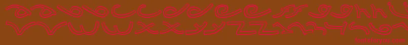 Musicdbz Font – Red Fonts on Brown Background