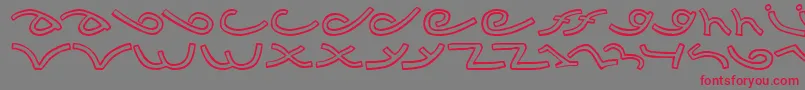 Musicdbz-Schriftart – Rote Schriften auf grauem Hintergrund