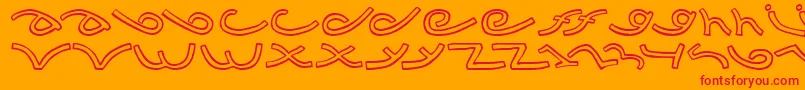 Musicdbz Font – Red Fonts on Orange Background