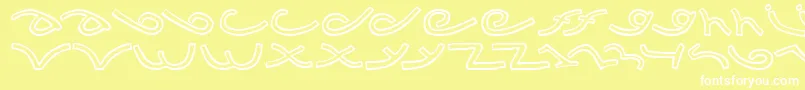 Musicdbz Font – White Fonts on Yellow Background