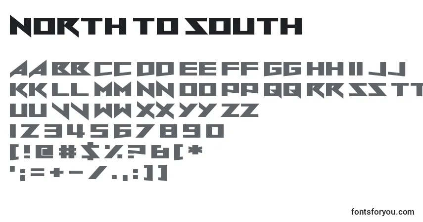 Czcionka North to South – alfabet, cyfry, specjalne znaki