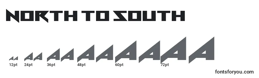 North to South Font Sizes