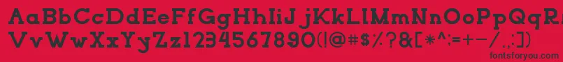 NORTHCLIFFRegular Font – Black Fonts on Red Background