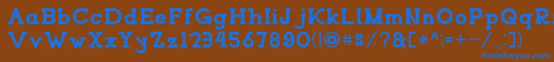 NORTHCLIFFRegular Font – Blue Fonts on Brown Background
