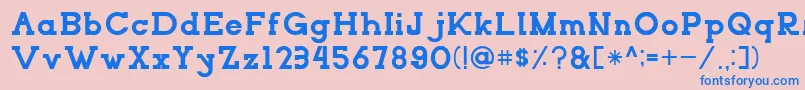 NORTHCLIFFRegular Font – Blue Fonts on Pink Background
