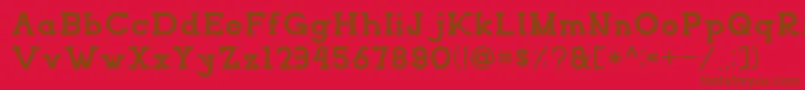 NORTHCLIFFRegular Font – Brown Fonts on Red Background