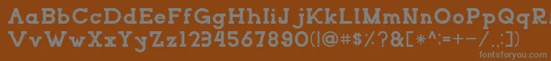 フォントNORTHCLIFFRegular – 茶色の背景に灰色の文字