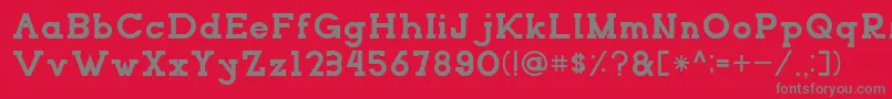 NORTHCLIFFRegular Font – Gray Fonts on Red Background