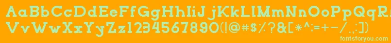 NORTHCLIFFRegular Font – Green Fonts on Orange Background