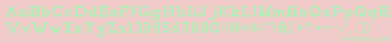 fuente NORTHCLIFFRegular – Fuentes Verdes Sobre Fondo Rosa