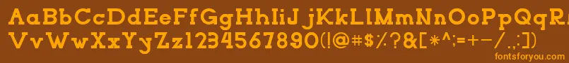 NORTHCLIFFRegular Font – Orange Fonts on Brown Background