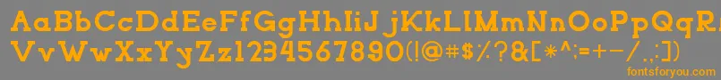 NORTHCLIFFRegular Font – Orange Fonts on Gray Background