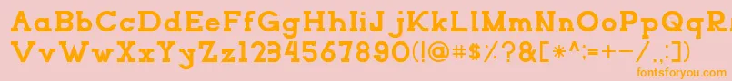 NORTHCLIFFRegular Font – Orange Fonts on Pink Background