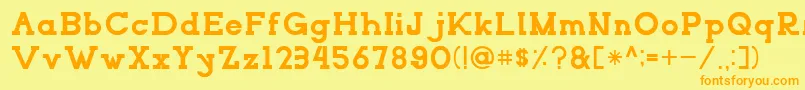 NORTHCLIFFRegular Font – Orange Fonts on Yellow Background