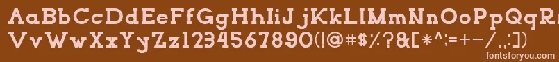 NORTHCLIFFRegular Font – Pink Fonts on Brown Background