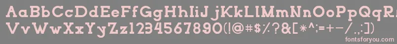 NORTHCLIFFRegular Font – Pink Fonts on Gray Background