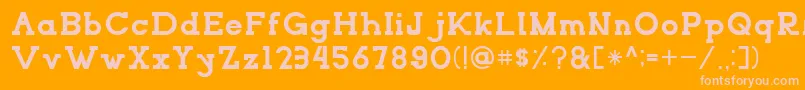 NORTHCLIFFRegular Font – Pink Fonts on Orange Background