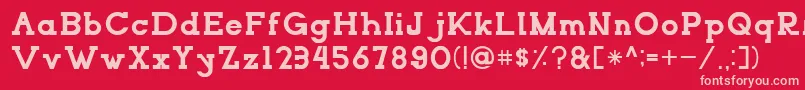 NORTHCLIFFRegular Font – Pink Fonts on Red Background