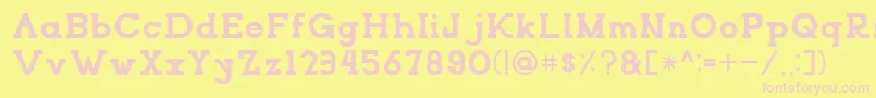NORTHCLIFFRegular Font – Pink Fonts on Yellow Background