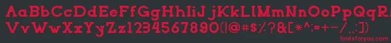 NORTHCLIFFRegular Font – Red Fonts on Black Background