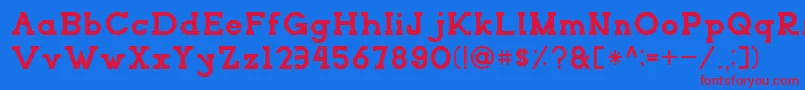NORTHCLIFFRegular Font – Red Fonts on Blue Background