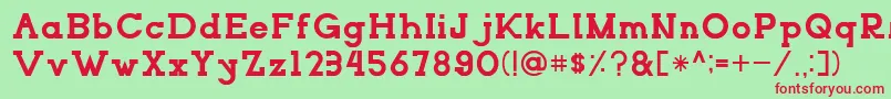 NORTHCLIFFRegular Font – Red Fonts on Green Background