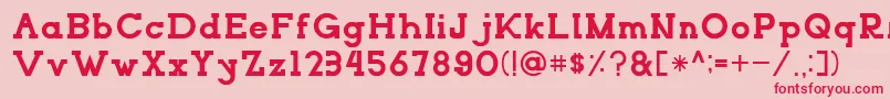 NORTHCLIFFRegular Font – Red Fonts on Pink Background