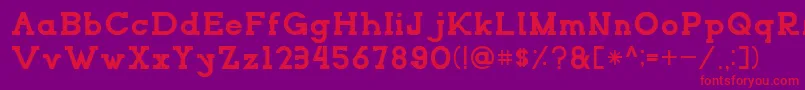 NORTHCLIFFRegular Font – Red Fonts on Purple Background