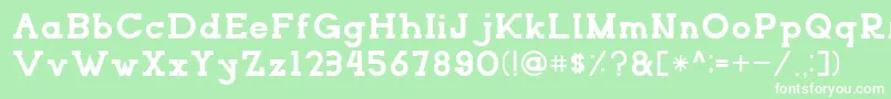 NORTHCLIFFRegular Font – White Fonts on Green Background