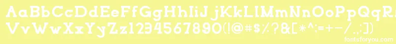 NORTHCLIFFRegular Font – White Fonts on Yellow Background