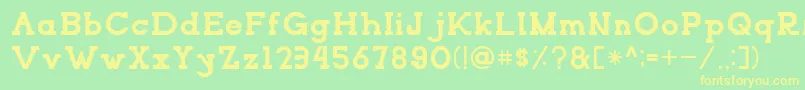 NORTHCLIFFRegular Font – Yellow Fonts on Green Background